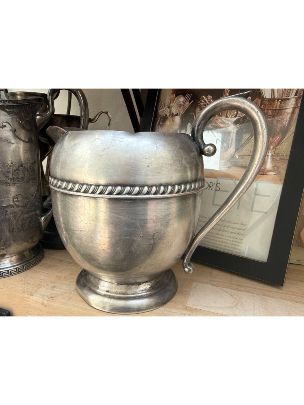 Vintage Antique Silver Plated ~ Victorian Style ~ Water Pitcher